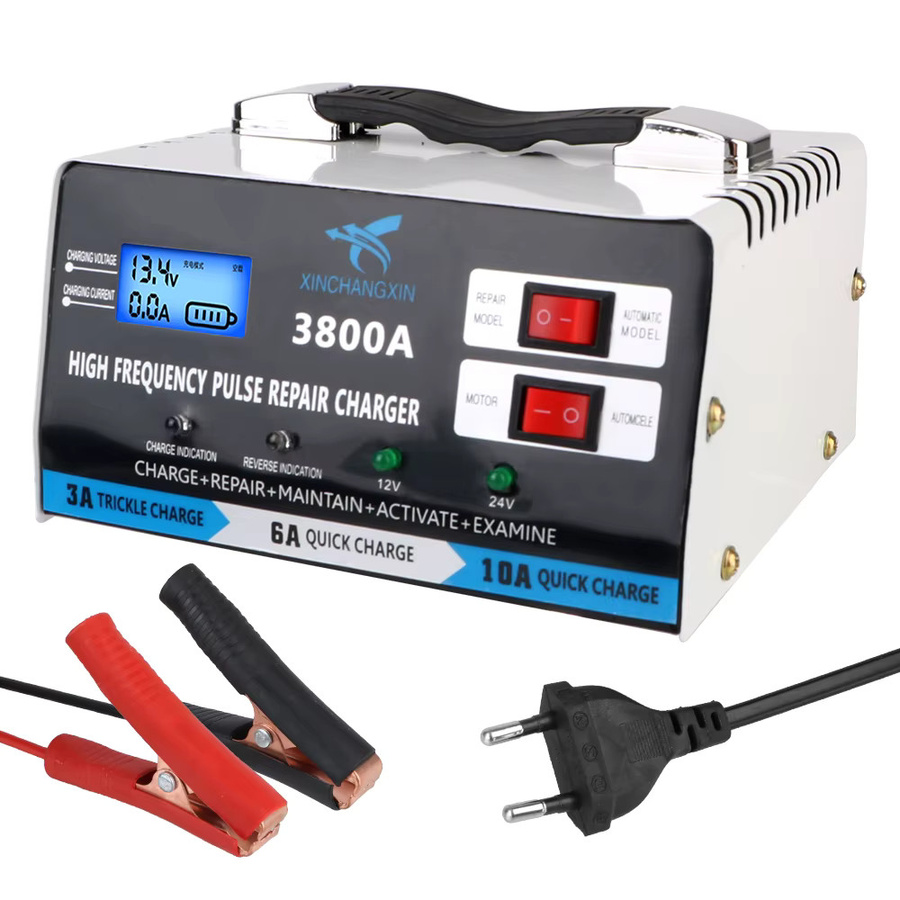 Automatisches Batterie-Ladegerät für 12V und 24V Blei-Säure-Batterien mit Reparaturfunktion in Silber - Bild 7