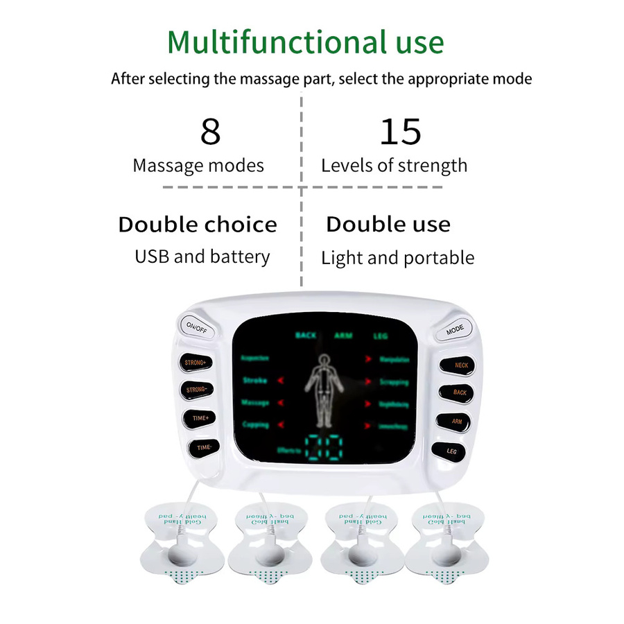 SANPKON TENS EMS Muskelstimulator Massagegerät, Unisex - Bild 4
