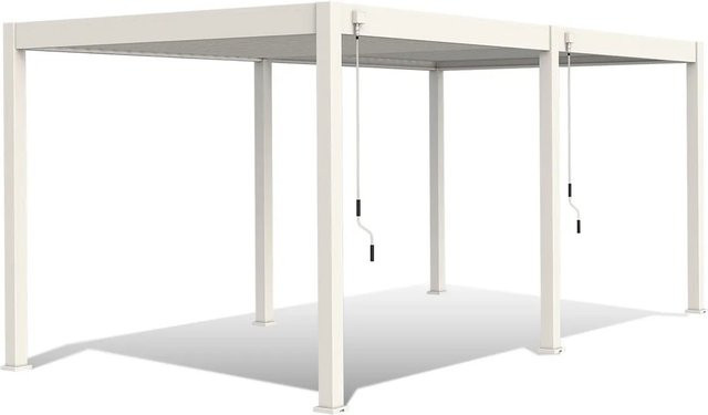 Weide Deluxe Aluminium Pavillon mit Lamellendach, Weiß, B: 600 cm, T: 300 cm, H: 250 cm - Bild 1