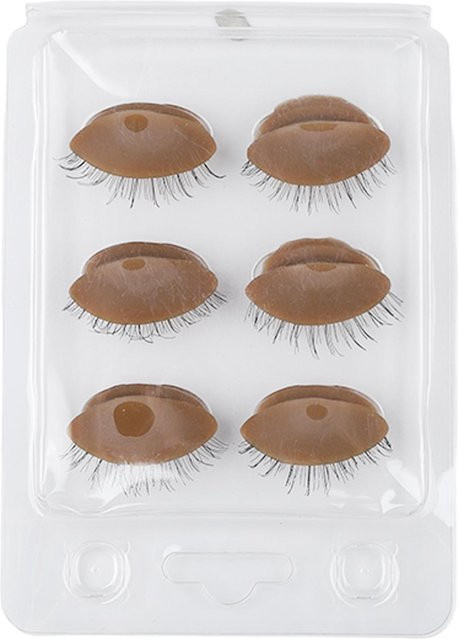 KaiSai Mannequinkopf-Augenlider mit Wimpern, 3 Paar, Brown White - Bild 1