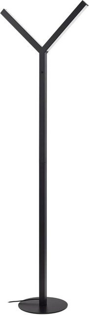 Lucande LED Stehlampe Ilian in Schwarz, moderne 2-flammige Wohnzimmerleuchte aus Metall, dimmbar - Bild 1