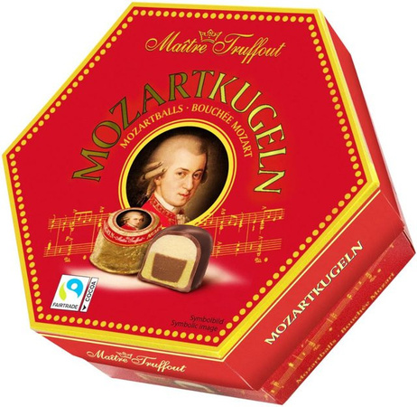 MaitreTruffout Mozartkugeln Pralinen Marzipan Haselnuss Vollmilchschokolade 300 g