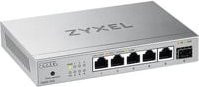 Zyxel XMG-105 Switch der XMG-100 Serie in Silber mit 5 x 2,5G Ethernet/LAN und 1 x 10 Gigabit SFP+ Port, unmanaged, Desktop oder Wandmontage - Bild 1