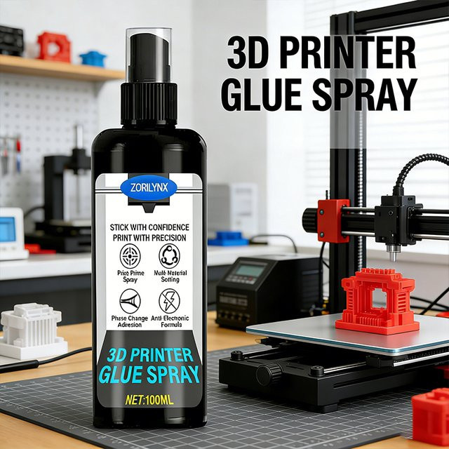 3D-Druck-Klebespray Anti-Verzug-Flüssigkleber für Glas- und PEI-Druckbetten in Schwarz zur einfachen Entfernung für PLA, ABS und PETG - Bild 1