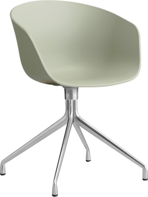 HAY About A Chair AAC 20 Schalensessel mit Armlehnen in Grün aus Kunststoff und Aluminium mit Drehsitzfunktion - Bild 1
