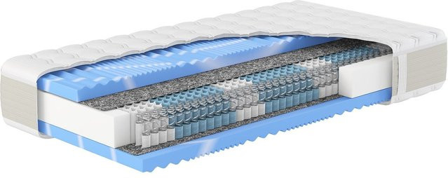 HN8 SCHLAFSYSTEME 7-Zonen Taschenfederkernmatratze Gelstar T-1000, Härtegrad H2, B/T/H: 90 x 190 x 25 cm - Bild 3