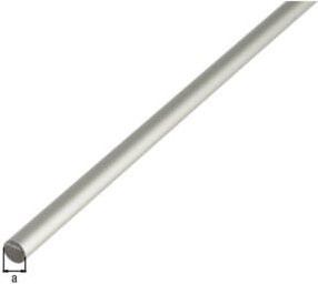 GAH Alberts Rundstange glatt aus Aluminium in Silber eloxiert, Durchmesser: 5 mm, Länge: 1000 mm - Bild 1