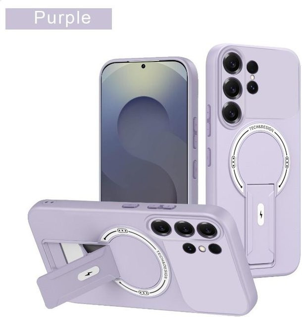 MagSafe Magnetische Kabellose Ladehalterung Handyhülle für Samsung Galaxy S26 Ultra S25 Ultra S24 S23 S22 Plus FE A56 A55 A54 A52 in Violett - Bild 1