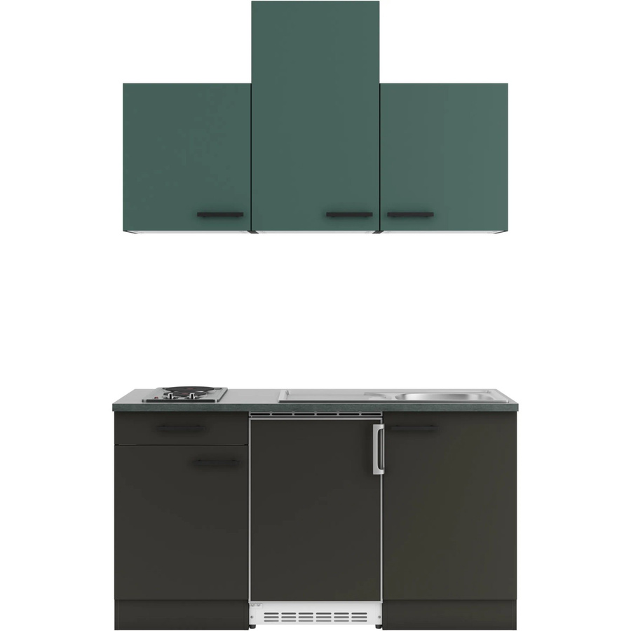 OPTIFIT Miniküche Verona405/Madrid420 in Steingrün und Anthrazit, Breite: 150 cm - Bild 1