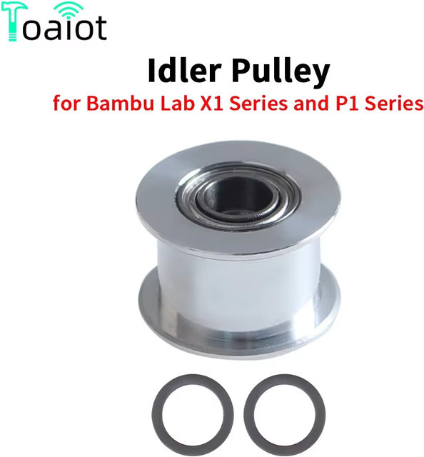 Toaiot Umlenkrolle für BambuLab X1/P1 Serie XY Riemenspanner mit 5 mm Bohrung, Farbe: Silber, 3D-Drucker-Zubehör für X1/X1C/P1P/P1S - Bild 1