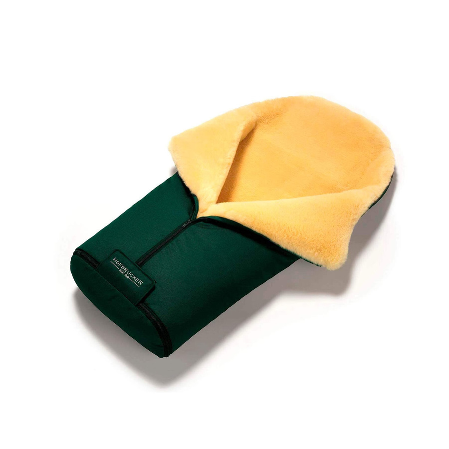 Hofbrucker Kinderwagen Lammfell-Fußsack Iglu in Grün mit Wolle und OEKO-TEX Standard 100 - Bild 3