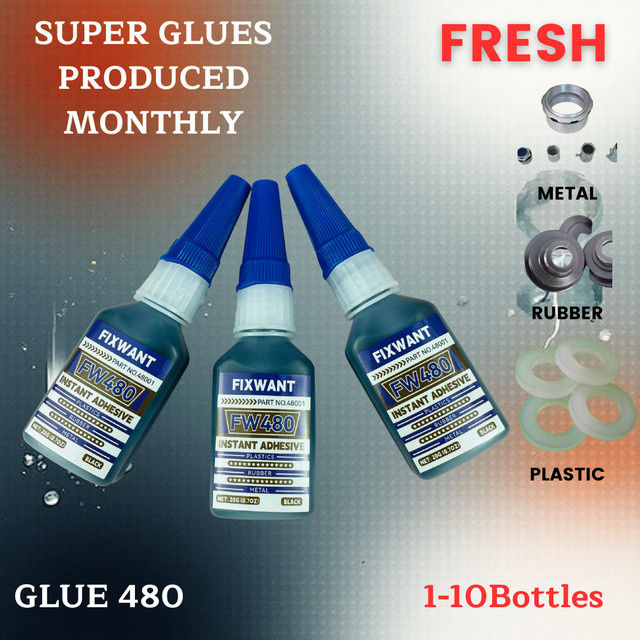480er Superkleber Schwarz, starker Flüssigkleber für Leder, Gummi, Holz, Metall und Kunststoff - Bild 1