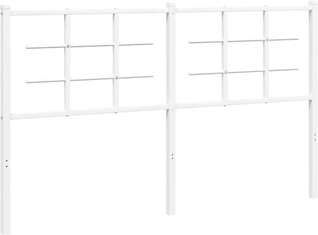 vidaXL Ersatz-Kopfteil aus Metall in Weiß für 160x200 cm Bett - Bild 1