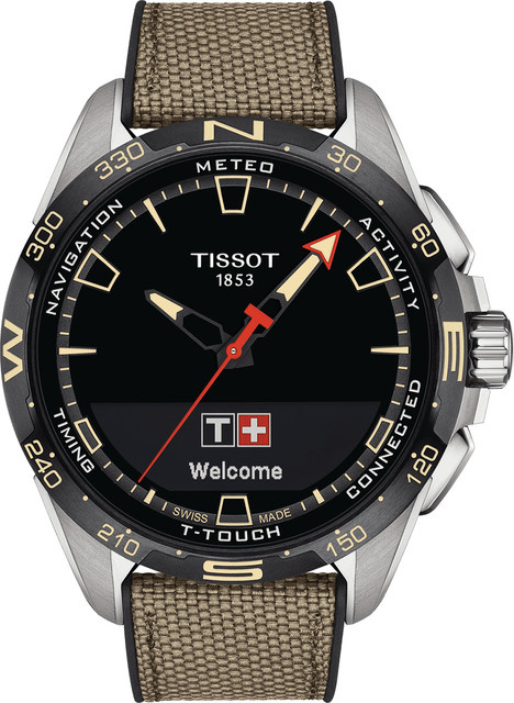 Tissot Smartwatch, Solar, Titan, 48 mm, Textil/NATO, Herren - Bild 1