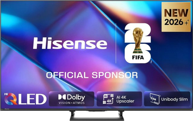 Hisense 55A7DS Hi-QLED Smart TV in Schwarz mit 4K UHD Auflösung - Bild 1