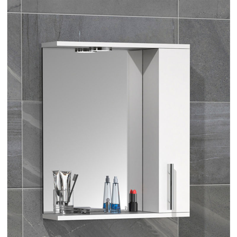 VCM Spiegelschrank Lisalo M Badschrank mit LED-Beleuchtung in Weiss, B/T/H: 50 x 14 x 60 cm - Bild 3