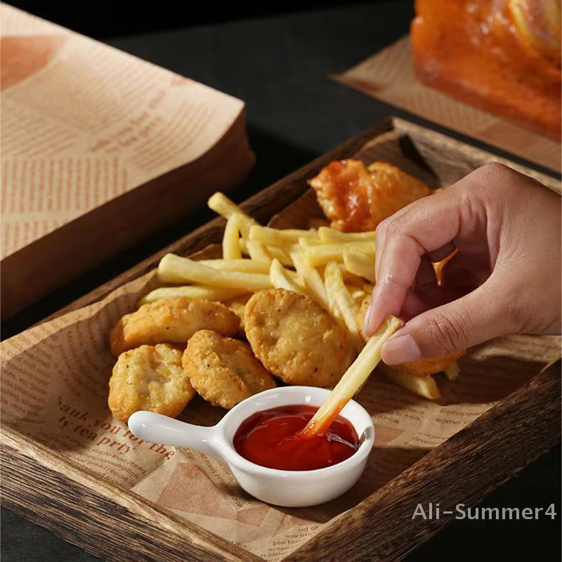 Ölbeständiges Backpapier für Burger, Sandwiches und Frittiertes, 50 oder 100 Stück matte Verpackungspapiere - Bild 3