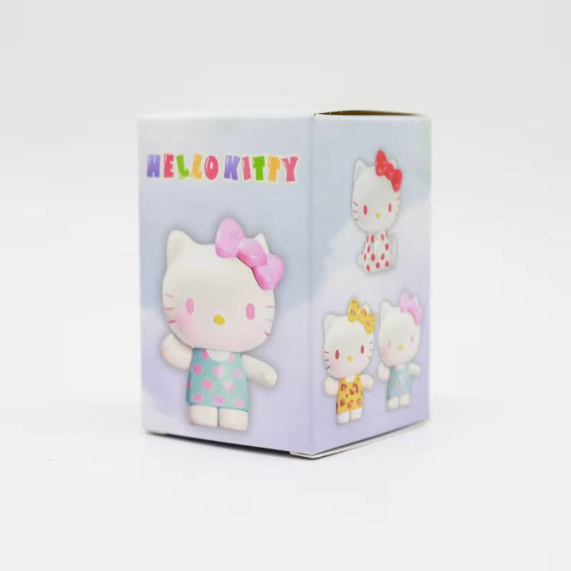 Hello Kitty Sommer Regenbogen Candy Serie Blind Box von Re-Ment, Multicolor Anime Figur als Sammlerstück und Deko-Ornament - Bild 2