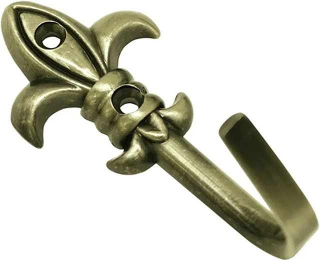 Gardinia Zierhaken Lilie aus Messing in Gold/Brüniert - Bild 1