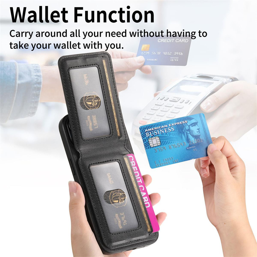 RFID Leder Wallet Handyhülle für Samsung Galaxy S26 Ultra S25 S24 FE S23 S22 S21 Plus A57 A37 A17 A07 A56 A36 A26 in Schwarz mit NFC-Schutz - Bild 4