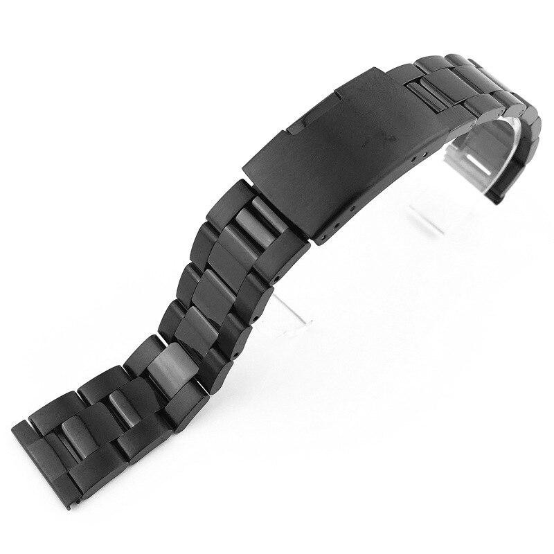Uhrenarmband Edelstahl, 24 mm, Schwarz - Bild 2