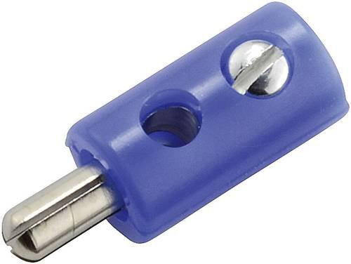 Kahlert Licht Miniatur-Bananenstecker, gerade Stift-Ø: 2.6 mm, Blau - Bild 1