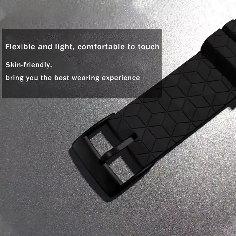 Jansin Uhrenarmband Silikon, Fußballmuster, Schwarz, für Huawei Watch Fit 5 4 3 - Bild 1