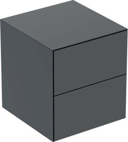 Geberit Seitenschrank One mit 2 Schubladen, Schwarz matt, B: 45 cm, H: 49,2 cm, T: 47 cm - Bild 1