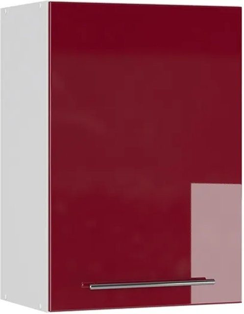 Vicco Badschrank Fame-Line in Bordeaux Rot und Weiß Hochglanz, B: 50 cm, H: 72 cm - Bild 1