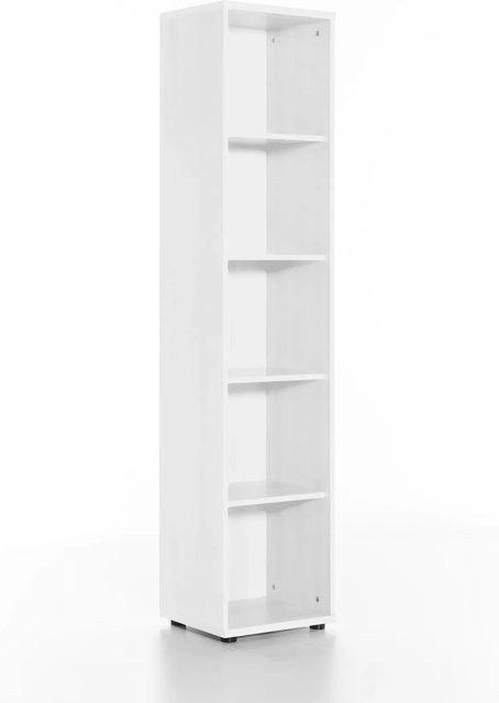 PROREGAL Aktenregal Tiger XL in Weiß mit 5 Fächern, Höhe: 182 cm, Breite: 40 cm, Tiefe: 34 cm - Bild 1