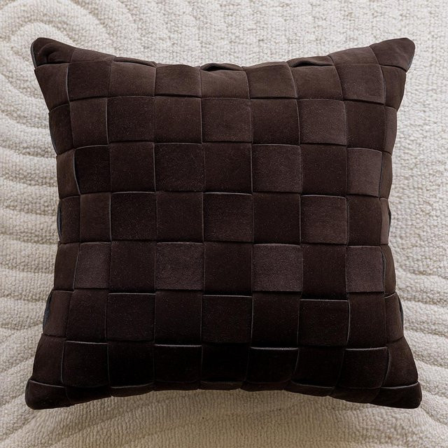 Luxus Kissenbezug von JMG Clothing in Braun mit Streifenmuster, B/H: 50 x 30 cm - Bild 1