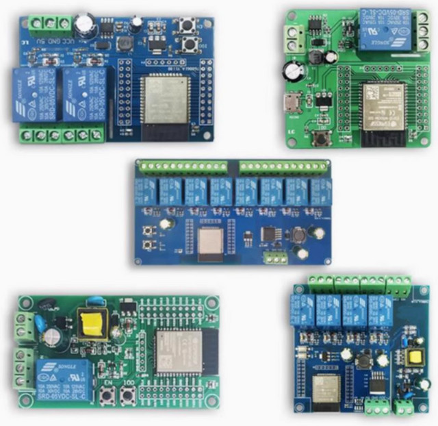ESP32 WIFI Bluetooth BLE Relaismodul mit DC 5-30/60V Stromversorgung in Blau - Bild 1