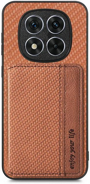 RFID Leder Kartenetui mit Magnetfunktion für Xiaomi Redmi Note 15 Pro Plus 5G und Redmi Note 14 Pro Plus 5G, braun - Bild 1