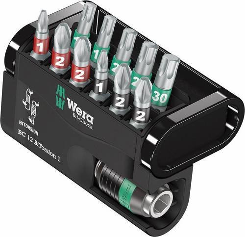 Wera Bit-Check 12 BiTorsion 1 Bit-Set, 12-teilig, schwarz - Bild 1