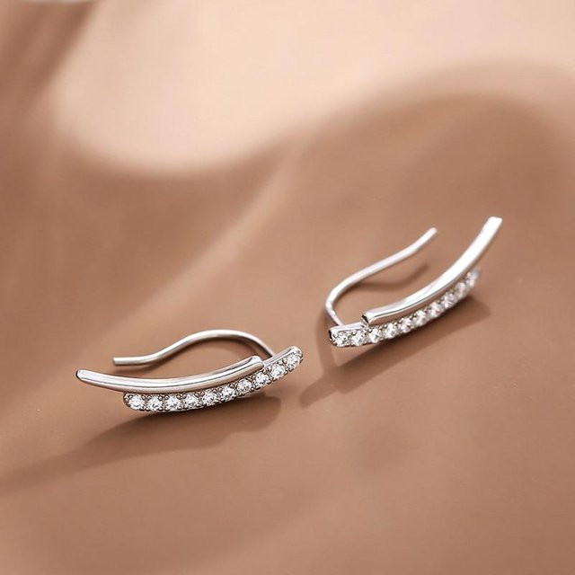 Wucifang Jewelry Ohrstecker 925 Silber, Zirkonia, Damen - Bild 1