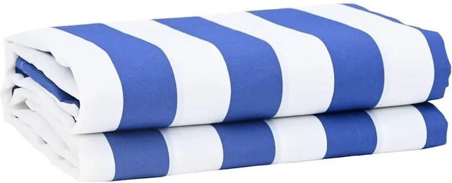 vidaXL Markisenersatz aus Polyester in Blau und Weiß, B: 1000 cm, H: 160 cm - Bild 1