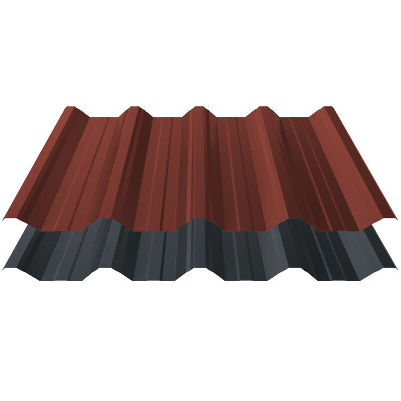 Trapezblech T50 Dach aus Stahl von Blachotrapez GmbH in Rot mit 0,75 mm Materialstärke und 25 µm Polyesterbeschichtung - Bild 1