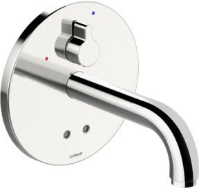 Hansa HansaElectra A Fertigmontageset mit Sensor, wandmontiert, batteriebetrieben, Chrom - Bild 1