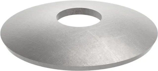 FeNau Rosette aus Edelstahl in Silber mit Mittelbohrung, Durchmesser: 42,4 mm, Loch Durchmesser: 12,2 mm, Stärke: 3 mm - Bild 1