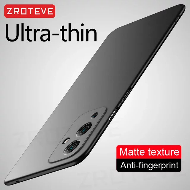 ZROTEVE Slim Matte Schutzhülle aus hartem PC für OnePlus 9, 9 Pro, 9R, 9RT, 8T und 8 in Schwarz - Bild 1