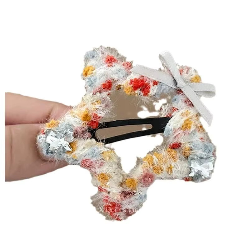 Haarspange Plüsch-Sternschleife - Bild 3