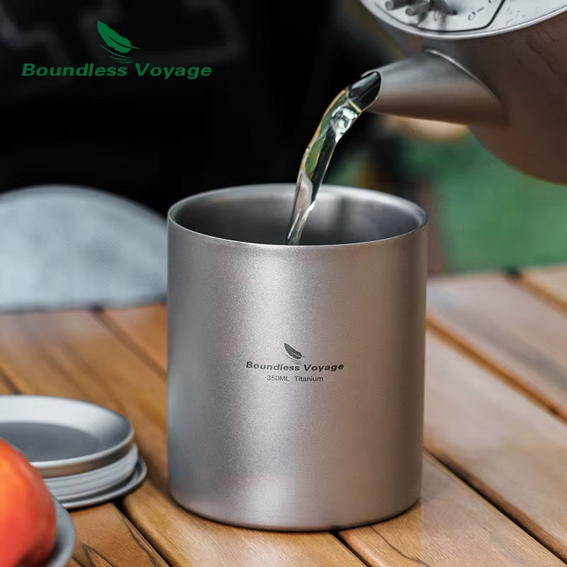 Boundless Voyage Titanium Tumbler Campingbecher aus Edelstahl in Silber - Bild 5