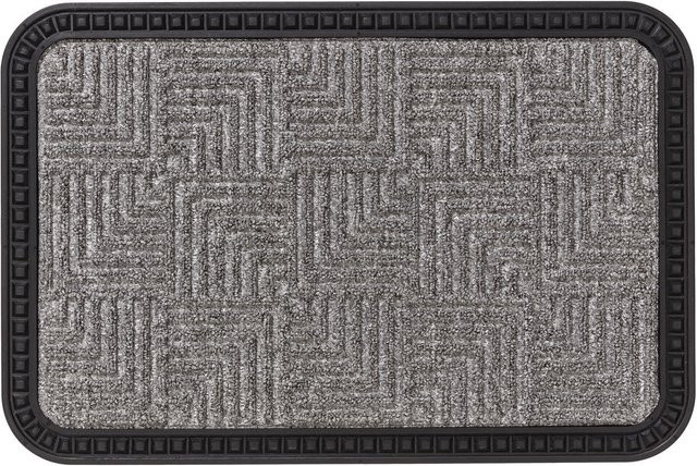 Fußmatte Astra Border Star Silber mit Sternen-Design, B/B: 40 x 60 cm - Bild 1