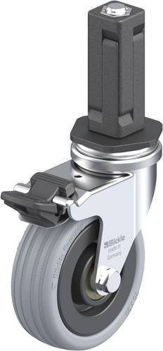 Blickle LRA-VPA 75K-FI-EV03 Lenkrolle mit Feststeller in Schwarz und Grau, Rad-Durchmesser: 75 mm, Tragfähigkeit: 60 kg - Bild 1