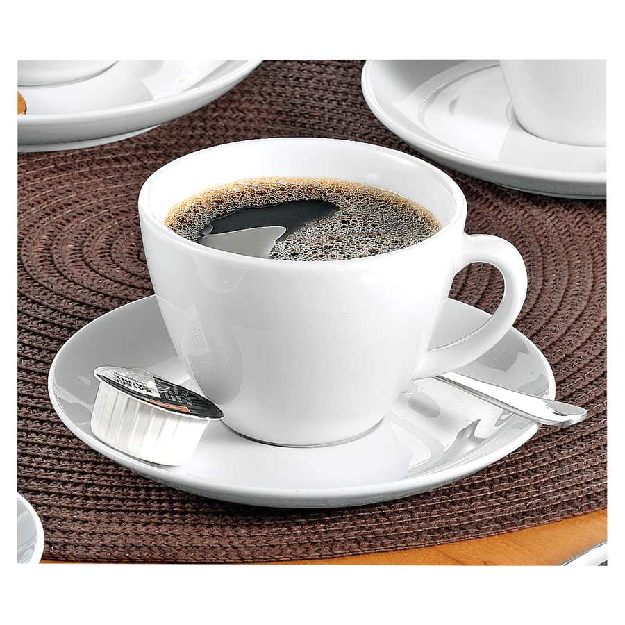 Esmeyer BISTRO Kaffeetassen-Set aus Porzellan mit Untertassen, Weiß, 6 Stück, 0,2 l pro Tasse, Höhe: 6,5 cm - Bild 2