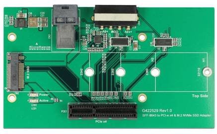 Delock 63952 U.2 SFF-8643 Adapter auf PCIe x4 oder M.2 Key M Slot mit Befestigungsplatte - Bild 1