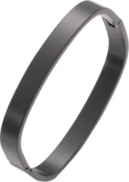Global Finds Armband Edelstahl, quadratisch, black, Unisex - Bild 1
