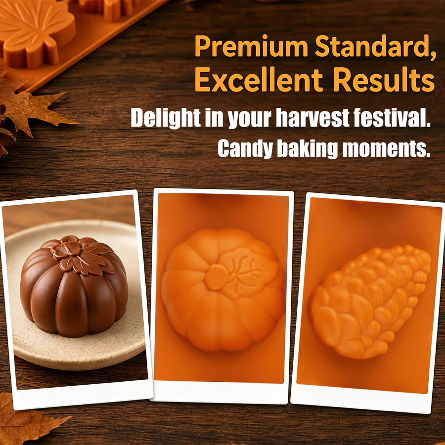 Harvest Silikon-Backform Orange für Schokoladen-Mousse, Süßigkeiten und DIY-Projekte wie Seife oder Kerzen - Bild 3