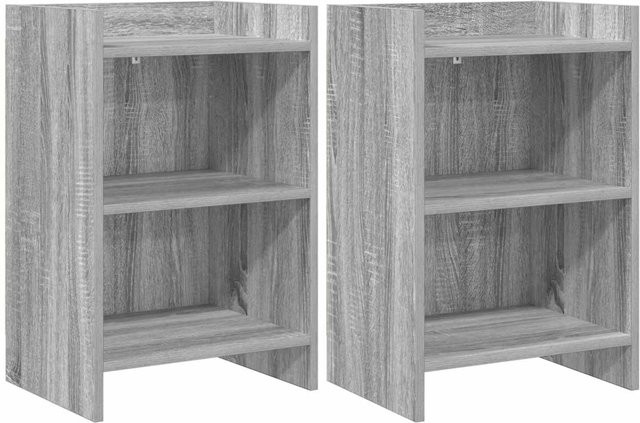 vidaXL Nachttische 2er-Set in Grau Sonoma, modernes Design aus Holzwerkstoff für dein Schlafzimmer, B/T/H: 40 x 30 x 60 cm - Bild 1