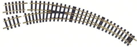 Piko G-Spur Gleis Bogenweiche links 30° 15° aus Messing-Legierung und Kunststoff 35224G - Bild 1